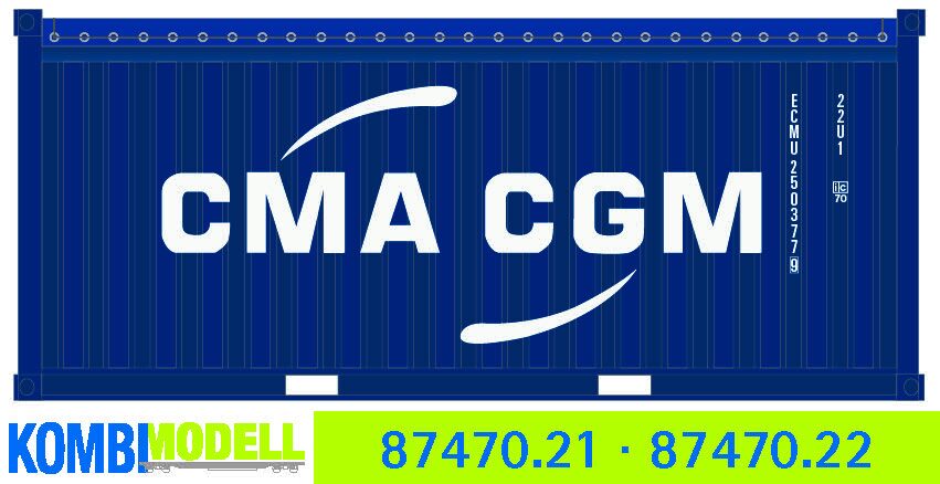 Kombimodell 87470.22 Ct 20' Open-Top (22U1) »CMA CGM« Logo neu ═ SoSe 